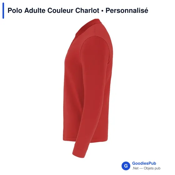 Polo Adulte Couleur Charlot - Image 10