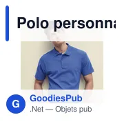 Polo personnalisé gris pour entreprise avec logo - Miniature 2