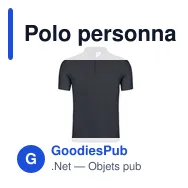 Polo personnalisé gris pour entreprise avec logo - Miniature 11