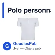 Polo personnalisé gris pour entreprise avec logo - Miniature 6