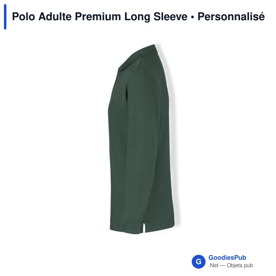 Polo personnalisé pour entreprise avec logo - modèle Premium Long Sleeve - Image 4