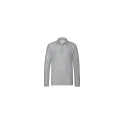 Variante gris - Polo personnalisé pour entreprise avec logo - modèle Premium Long Sleeve
