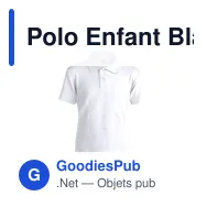 Polo Enfant Blanc "keya" YPS180 - Miniature 1