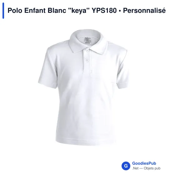 Polo Enfant Blanc "keya" YPS180 - Image 11