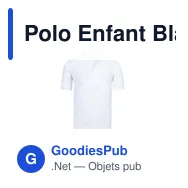 Polo Enfant Blanc "keya" YPS180 - Miniature 3