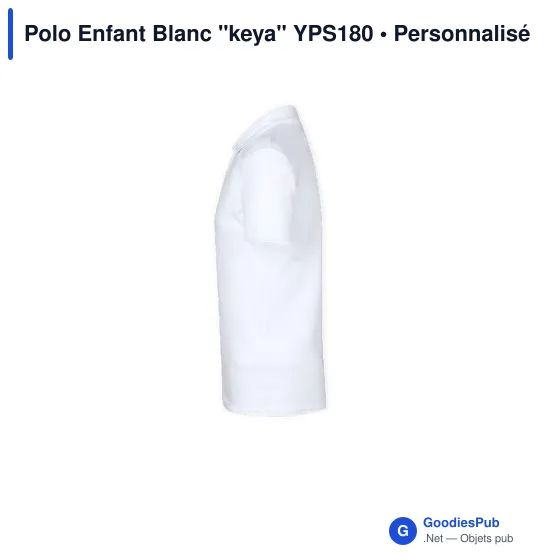 Polo Enfant Blanc "keya" YPS180 - Image 5