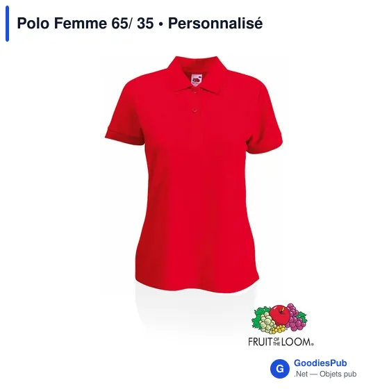 Polo personnalisé pour entreprise avec logo - Fruit of the Loom - Image 5