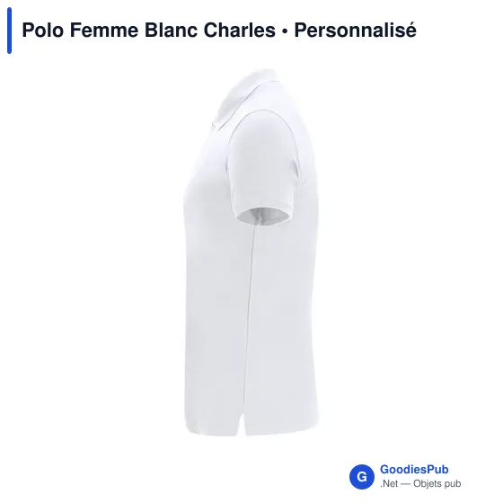 Polo Femme Blanc Charles - Image 3