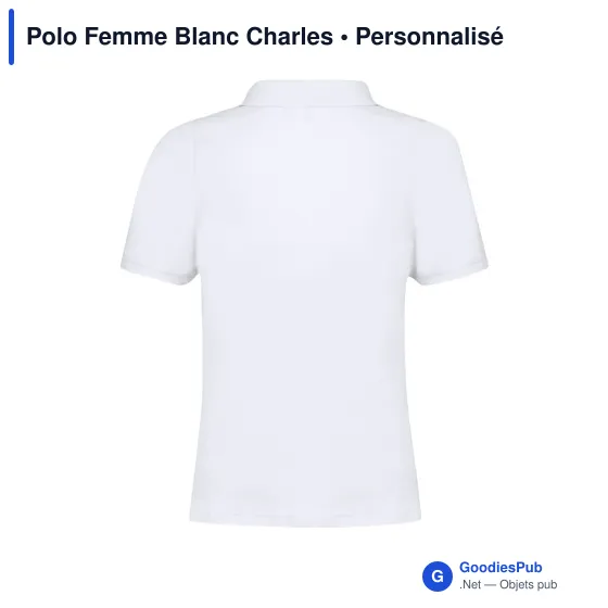 Polo Femme Blanc Charles - Image 4