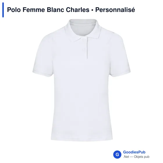 Polo Femme Blanc Charles - Image 7