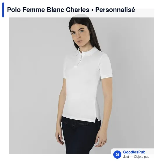 Polo Femme Blanc Charles - Image 8