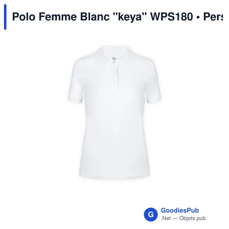 Polo Femme Blanc "keya" WPS180