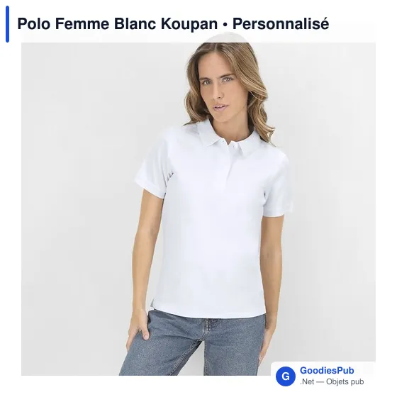 Polo Femme Blanc Koupan - Image 2