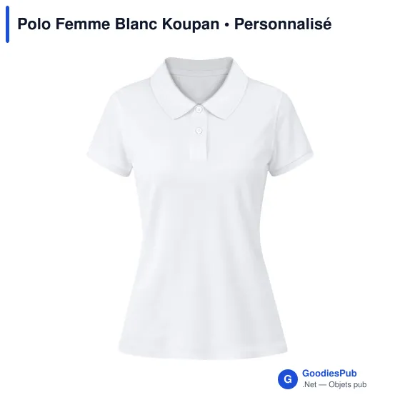 Polo Femme Blanc Koupan - Image 7