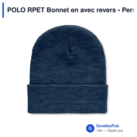 POLO RPET Bonnet en avec revers