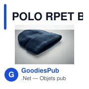 POLO RPET Bonnet en avec revers - Miniature 2