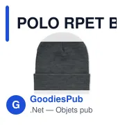 POLO RPET Bonnet en avec revers - Miniature 3