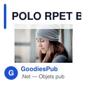POLO RPET Bonnet en avec revers - Miniature 4