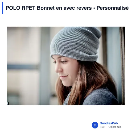 POLO RPET Bonnet en avec revers - Image 4