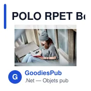 POLO RPET Bonnet en avec revers - Miniature 9