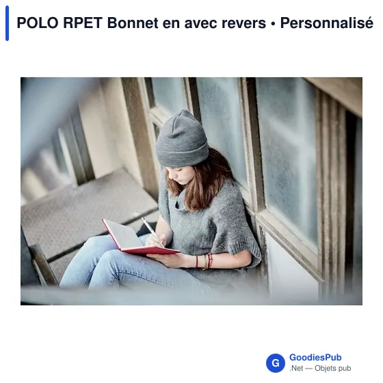 POLO RPET Bonnet en avec revers - Image 9