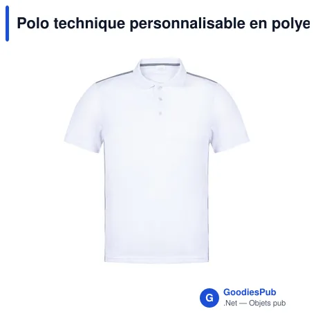 Polo technique personnalisable en polyester avec logo - Barclex