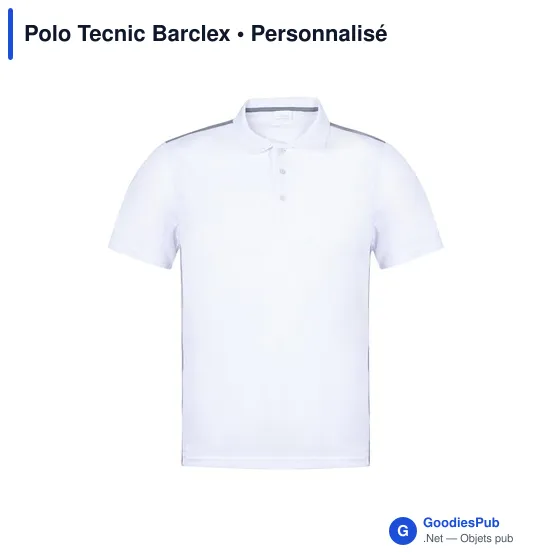 Polo technique personnalisable en polyester avec logo - Barclex - Image 1