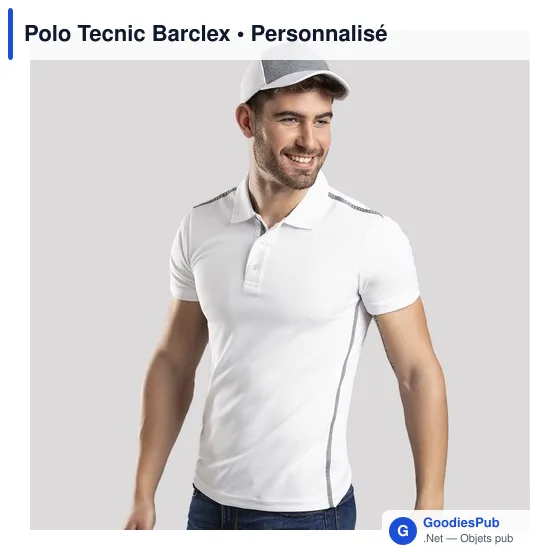 Polo technique personnalisable en polyester avec logo - Barclex - Image 2