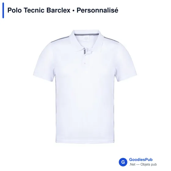 Polo technique personnalisable en polyester avec logo - Barclex - Image 12