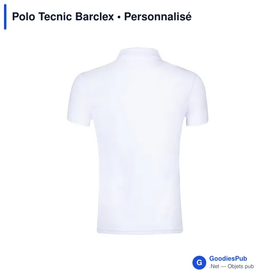 Polo technique personnalisable en polyester avec logo - Barclex - Image 10