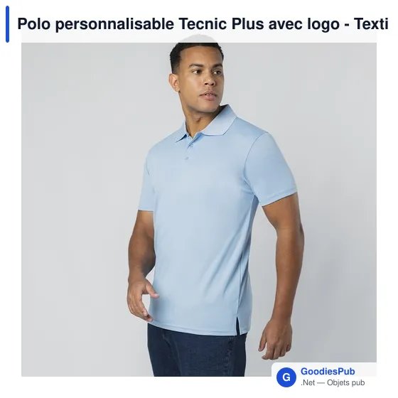 Polo personnalisable Tecnic Plus avec logo - Textile mode - Image 2