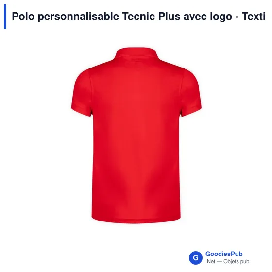 Polo personnalisable Tecnic Plus avec logo - Textile mode - Image 11