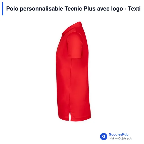 Polo personnalisable Tecnic Plus avec logo - Textile mode - Image 3