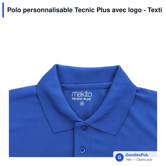 Polo personnalisable Tecnic Plus avec logo - Textile mode - Image 6