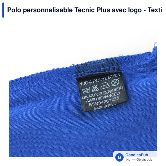 Polo personnalisable Tecnic Plus avec logo - Textile mode - Image 7