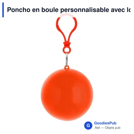 Poncho en boule personnalisable avec logo - Scarlett