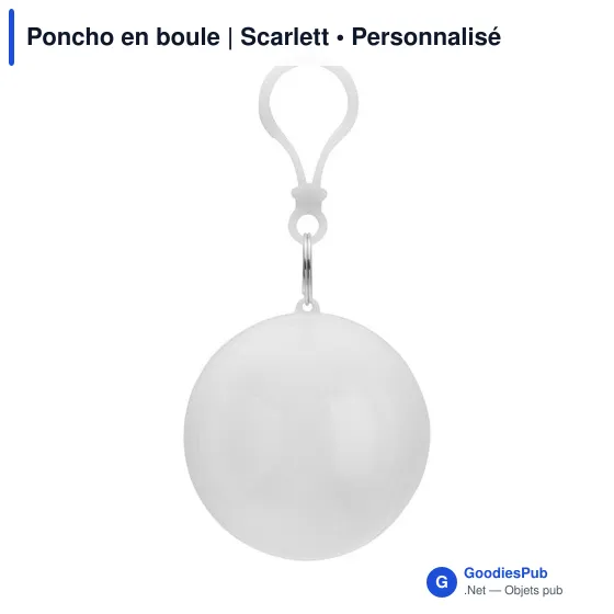 Poncho en boule personnalisable avec logo - Scarlett - Image 12