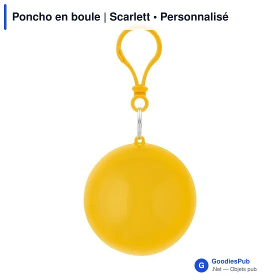 Poncho en boule personnalisable avec logo - Scarlett - Image 3