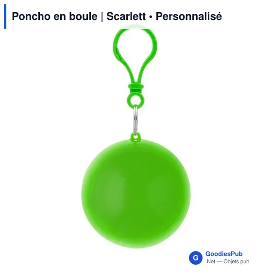 Poncho en boule personnalisable avec logo - Scarlett - Image 5