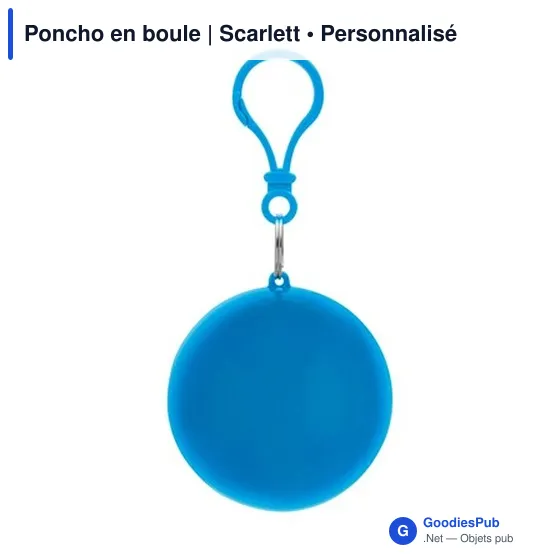 Poncho en boule personnalisable avec logo - Scarlett - Image 9