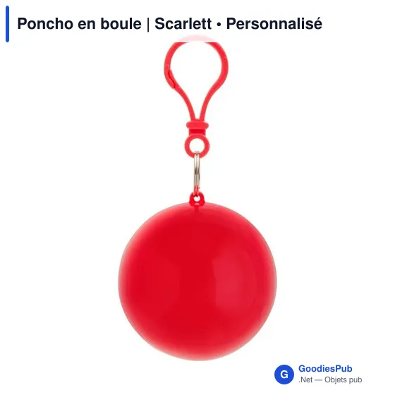 Poncho en boule personnalisable avec logo - Scarlett - Image 10