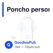 Poncho personnalisable Reizon pour adultes avec logo - Miniature 1