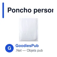 Poncho personnalisable Reizon pour adultes avec logo - Miniature 2