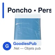 Poncho personnalisable en polyéthylène avec logo - Miniature 1