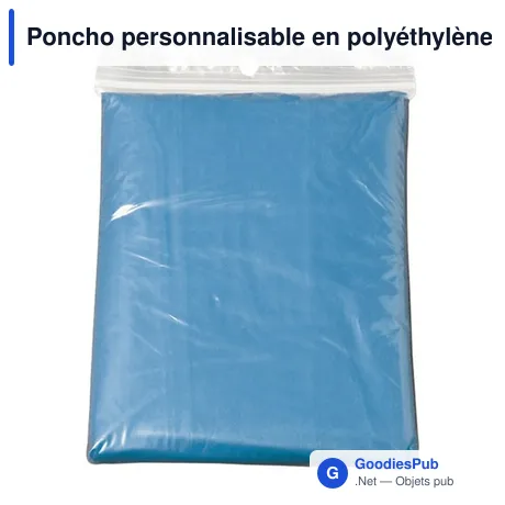 Poncho personnalisable en polyéthylène avec logo