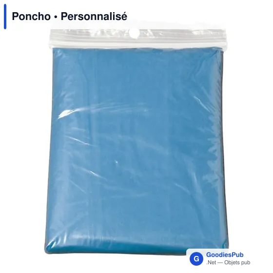 Poncho personnalisable en polyéthylène avec logo - Image 1