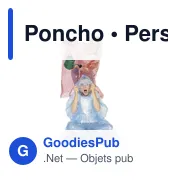 Poncho personnalisable en polyéthylène avec logo - Miniature 2
