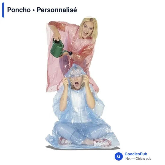 Poncho personnalisable en polyéthylène avec logo - Image 11