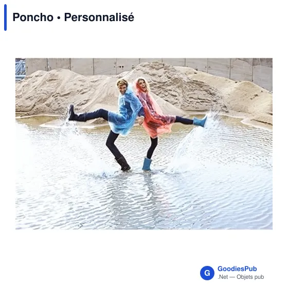 Poncho personnalisable en polyéthylène avec logo - Image 12