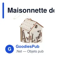Maisonnette décorative personnalisable en MDF avec logo - Miniature 1